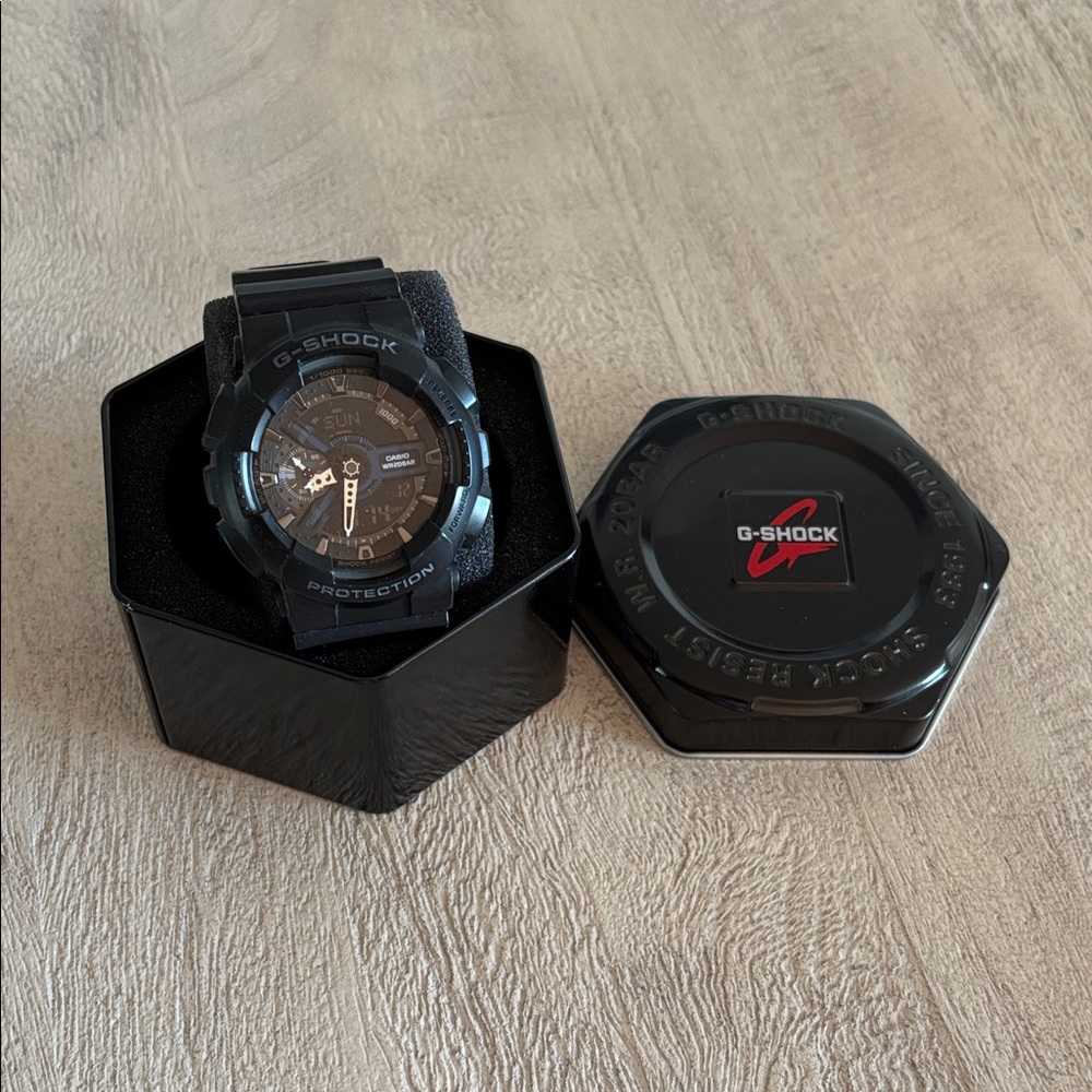 G-Shock Black and Gray Watch with Case